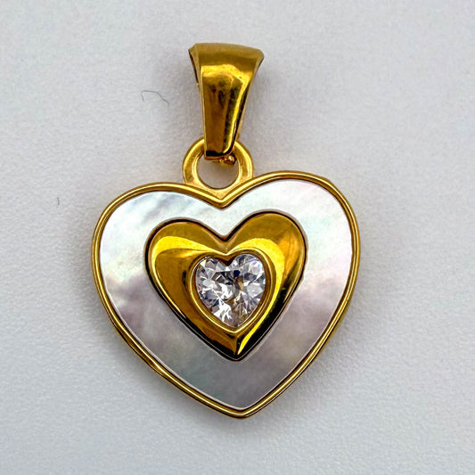 LYVANLI18K Gold Plated Stainless Steel Laser‑Cut Heart Pendant – Durable Heart Charm for Necklaces, Bracelets, and DIY Jewelry Making