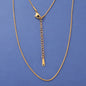 18K Gold-Colored Titanium steel Round Snake Chain Necklace  Non-Fading DIY Jewelry Supply with 5cm Extension Chain