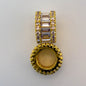 LYVANLIDIY Starry Waist Pendant Charm  Zircon Necklace Accessory, Gold Plated Copper Jewelry Making Supplies