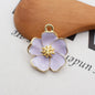 Korean version of DIY jewelry accessories, dripping alloy accessories, small pendants, bracelets, pendants, accessories, hibiscus flowers.