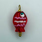 LYVANLIDopamine Heart Fish Pendant – Hand-Painted Glass Resin Charm, 18K Gold Plated Stainless Steel DIY Jewelry Making Accessory