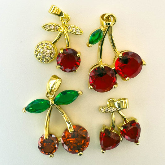 LYVANLICute Cherry Necklace Pendant – Versatile DIY Jewelry Accessory for Earrings or Necklaces – Fashion Trendy Gift