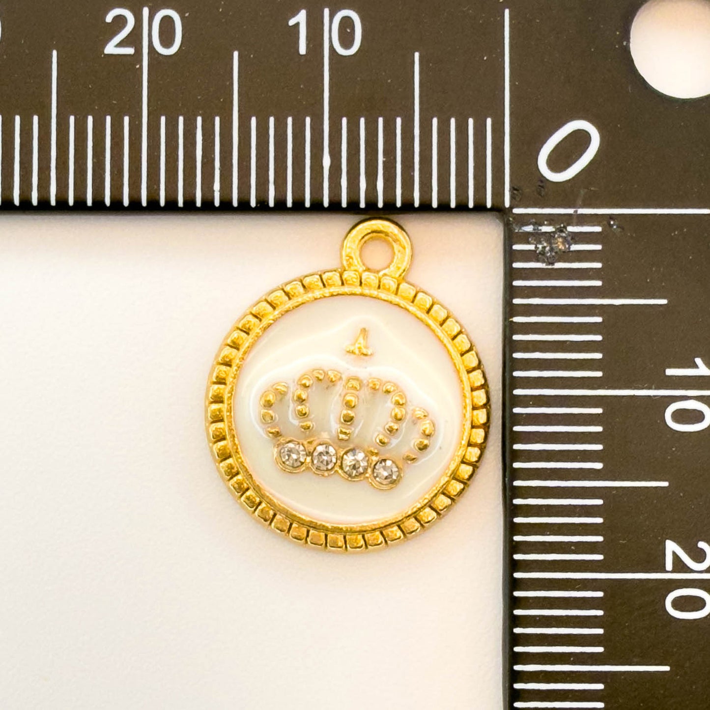 LYVANLIEnamel Crown Charms with Rhinestones, Alloy DIY Pendant for Bracelets, Necklaces, Earrings, Hair Accessories Making