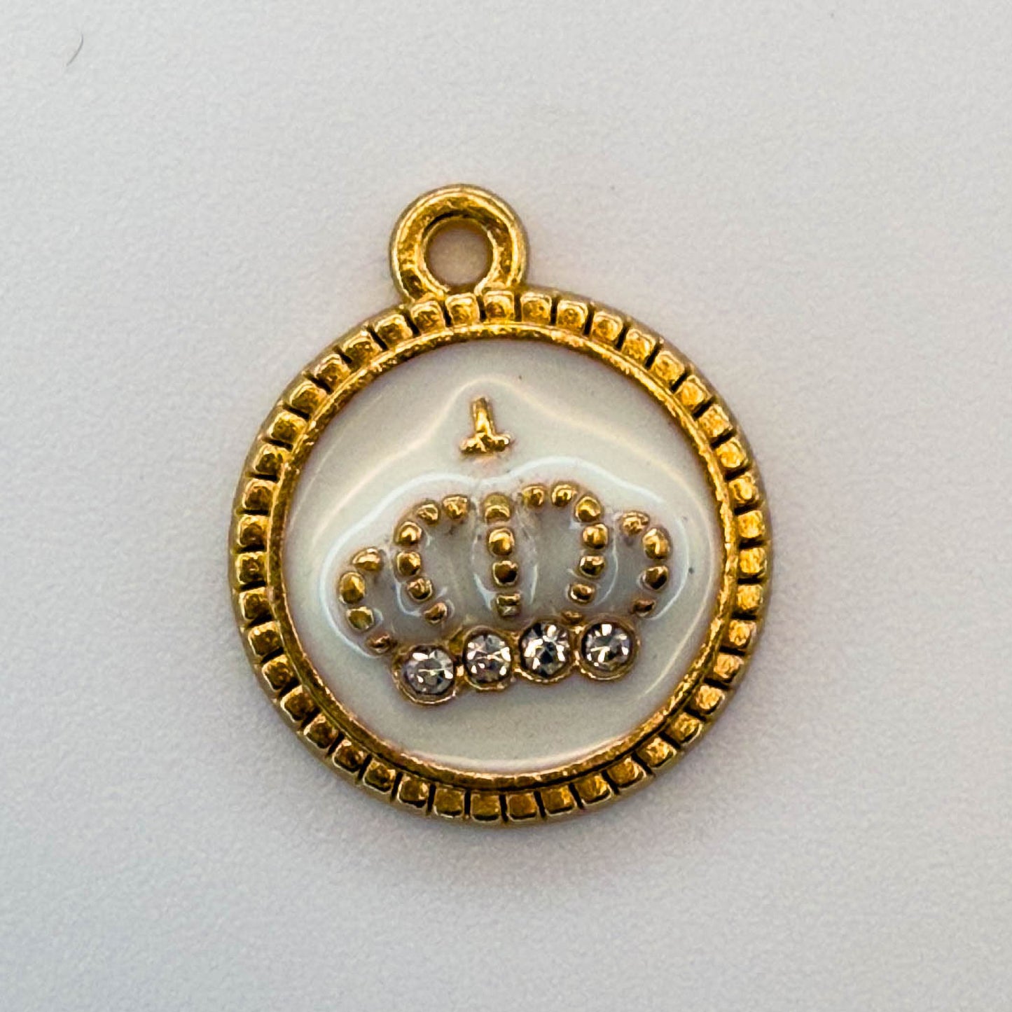 LYVANLIEnamel Crown Charms with Rhinestones, Alloy DIY Pendant for Bracelets, Necklaces, Earrings, Hair Accessories Making
