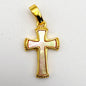 LYVANLI18K Gold Filled Cross Pendant Gold Religious Charms Fritillaria Christian Charm for DIY Bracelets Necklaces Jewelry Accessories Making