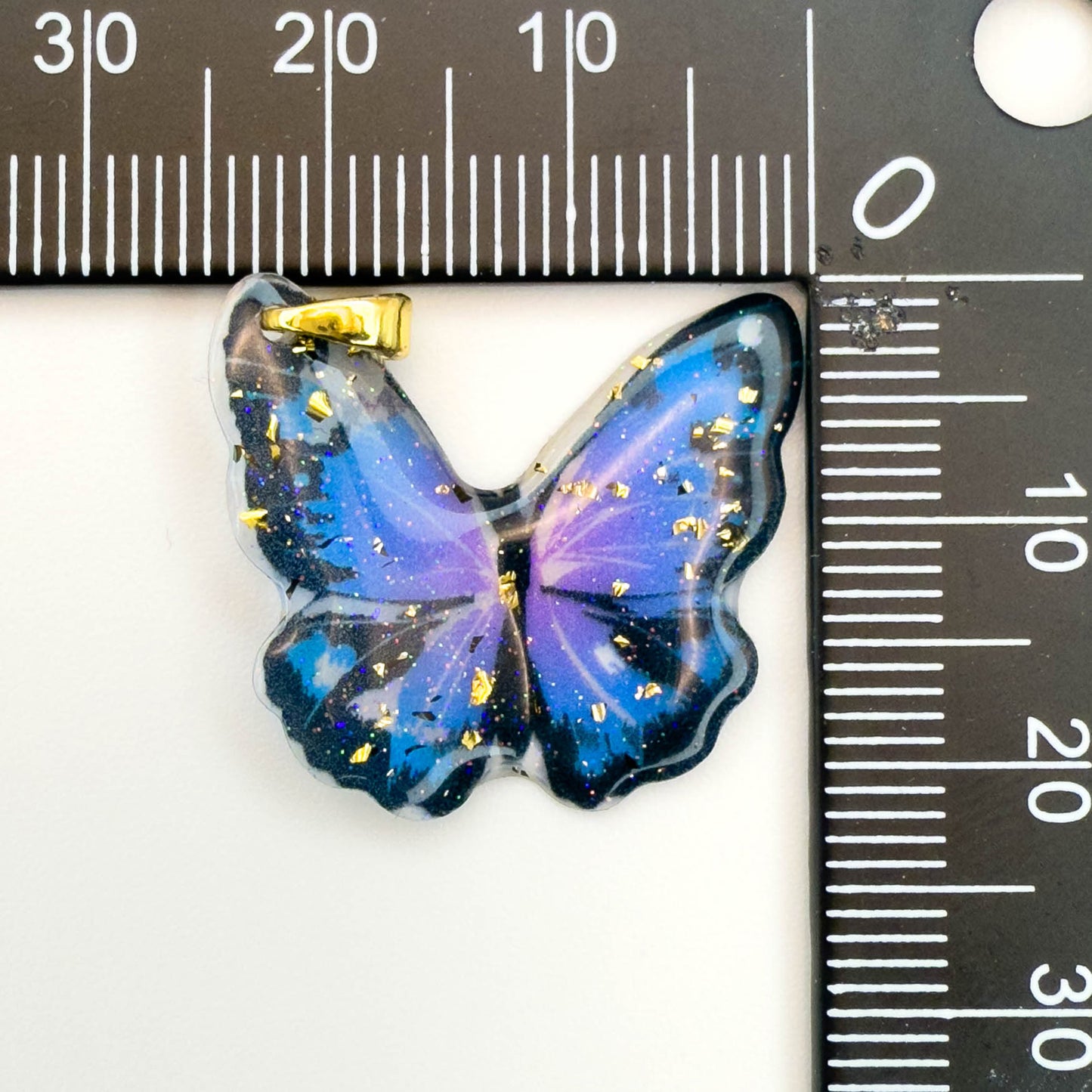 LYVANLIDIY Epoxy Colored Butterfly Pendant Charm | Japanese Resin Jewelry Findings for Earrings & Necklaces