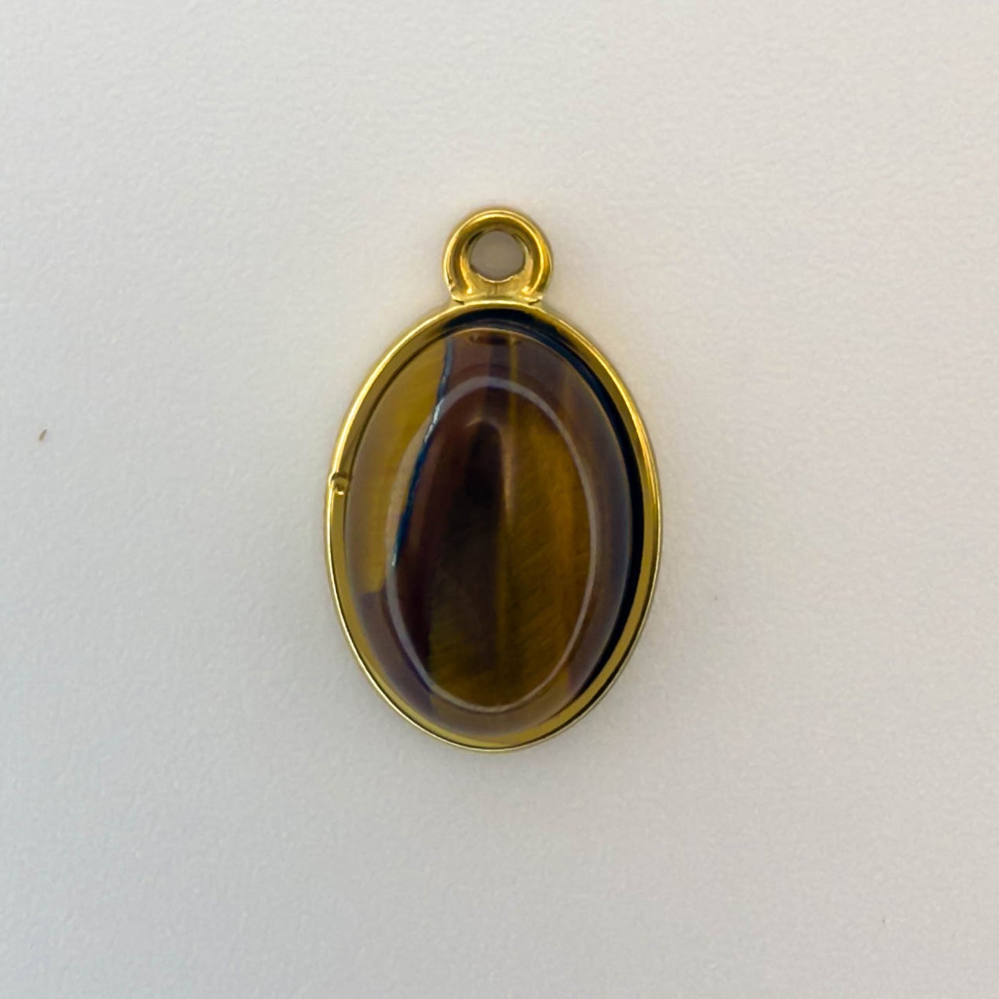 LYVANLI18K Gold Color Stainless Steel Charms Evil Eye Water Drop Sun Cross Natural Stone Tiger Eye Pendant for Jewelry Making
