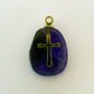 LYVANLIArtisan Turquoise-Studded Stainless Steel Pendant — DIY Necklace & Bracelet Component, Square/Round Mini Jewelry Tag