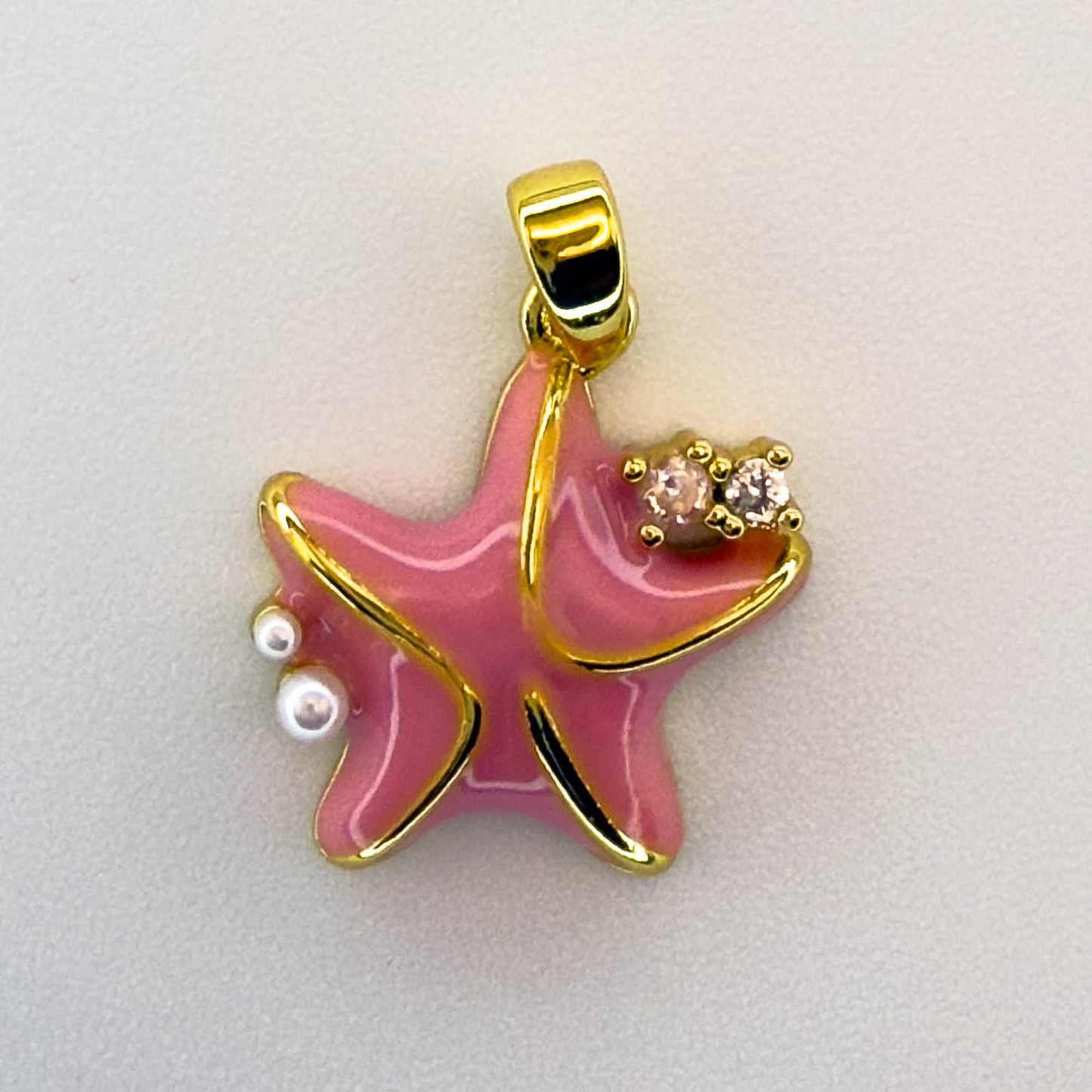 LYVANLIDIY Ocean Series Starfish & Pentagram Charms – Electroplated Copper Necklace Pendants for Women, Jewelry Making Supplies