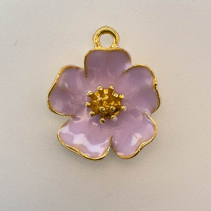 Korean version of DIY jewelry accessories, dripping alloy accessories, small pendants, bracelets, pendants, accessories, hibiscus flowers.