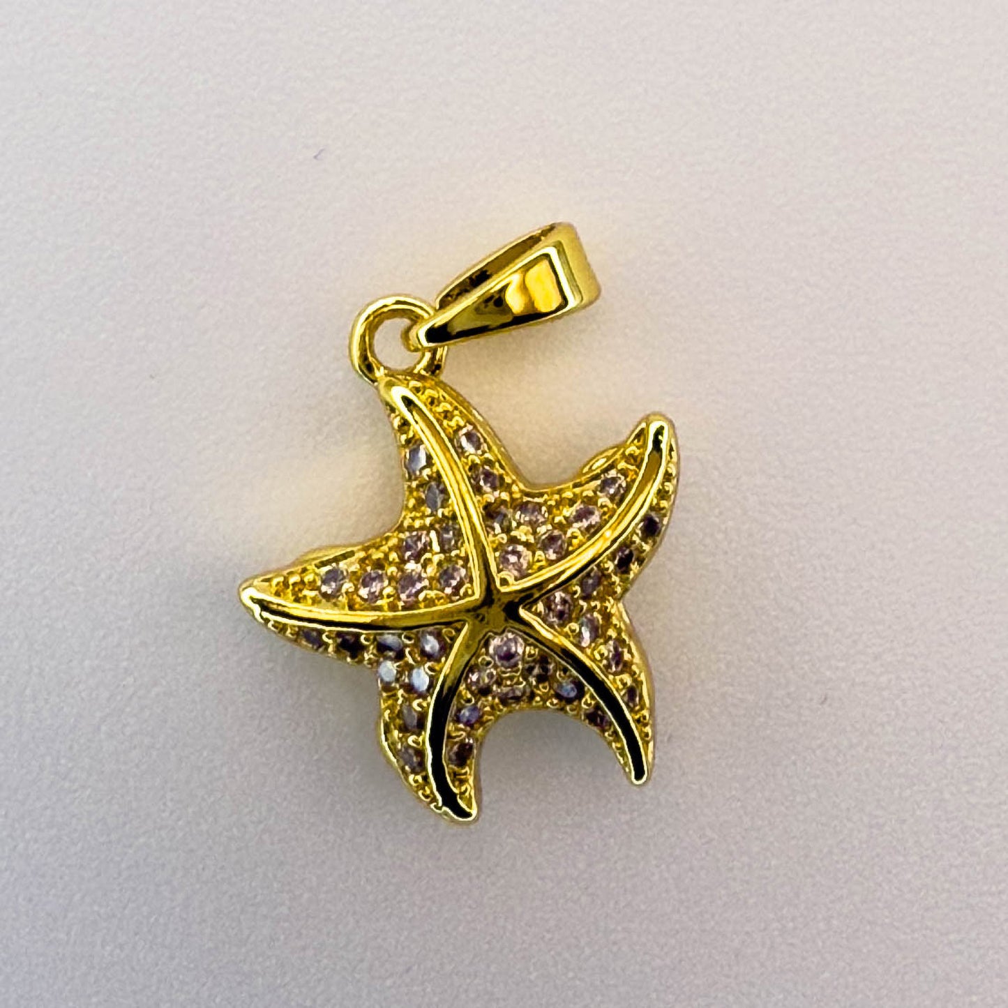 LYVANLIDIY Ocean Series Starfish & Pentagram Charms – Electroplated Copper Necklace Pendants for Women, Jewelry Making Supplies