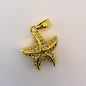 LYVANLIDIY Ocean Series Starfish & Pentagram Charms – Electroplated Copper Necklace Pendants for Women, Jewelry Making Supplies