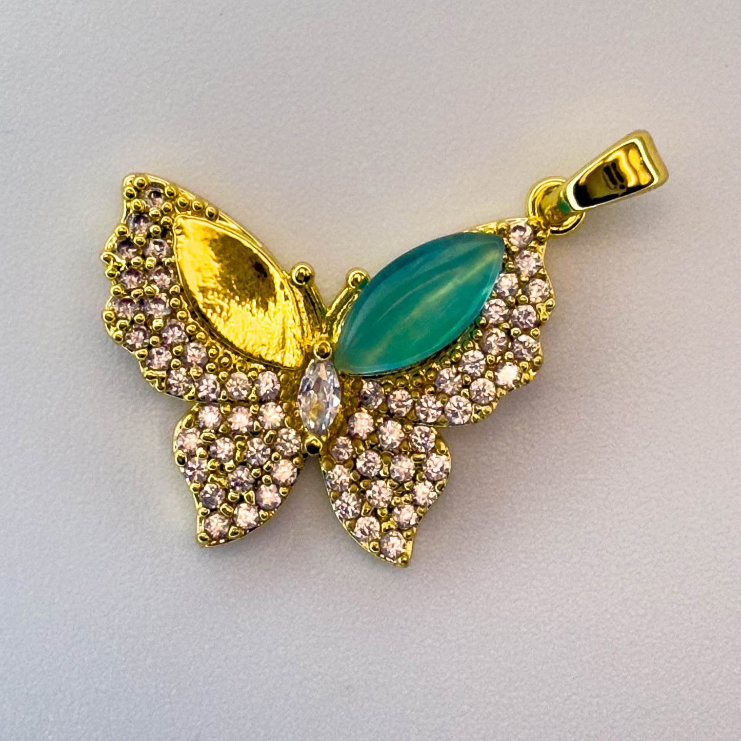 LYVANLI18K Gold Plated Colorful Butterfly Charms – Micro Pave Copper Pendants for DIY Earrings, Necklaces & Jewelry Making