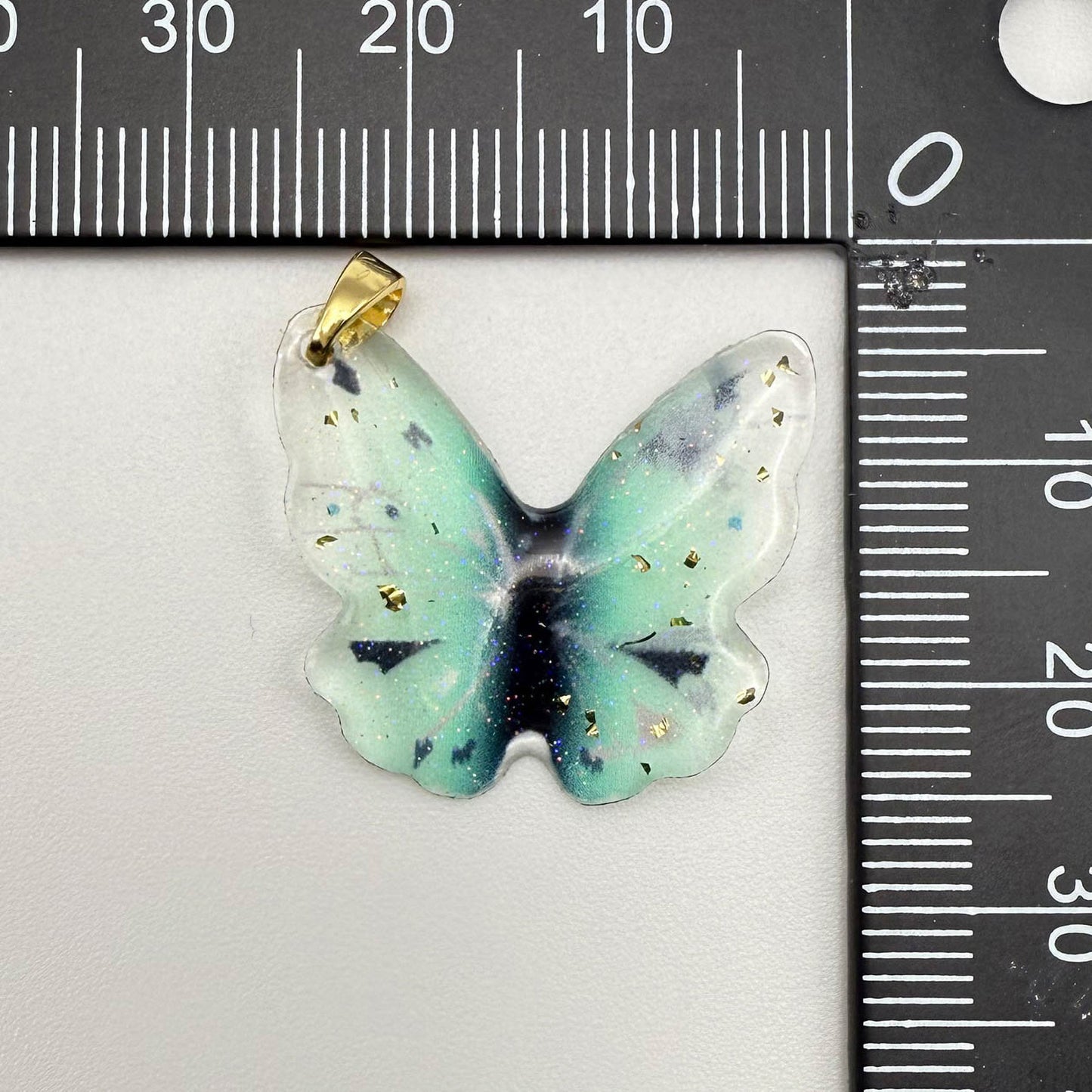 LYVANLIDIY Epoxy Colored Butterfly Pendant Charm | Japanese Resin Jewelry Findings for Earrings & Necklaces