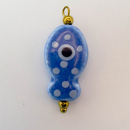 LYVANLIHand-painted ceramic fish pendants with colorful polka dots are ideal for DIY necklaces, earrings, and jewelry accessories.