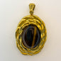 LYVANLI18K Gold Color Stainless Steel Charms Evil Eye Water Drop Sun Cross Natural Stone Tiger Eye Pendant for Jewelry Making