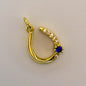 LYVANLI18K Gold Filled Horseshoe Pendant with Zircon U-Shaped Necklace & Bracelet Charm for DIY Jewelry Making Accessories