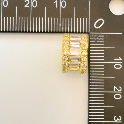 LYVANLIDIY Starry Waist Pendant Charm  Zircon Necklace Accessory, Gold Plated Copper Jewelry Making Supplies