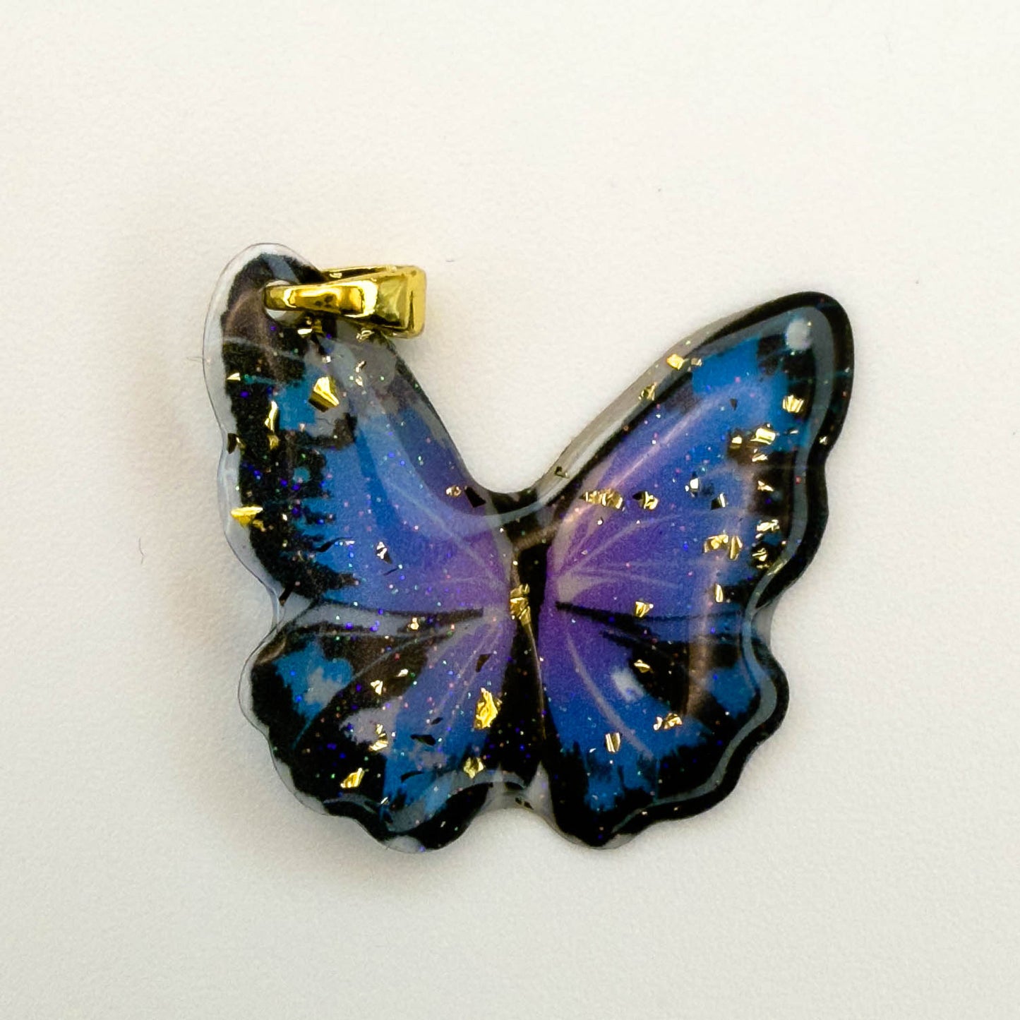LYVANLIDIY Epoxy Colored Butterfly Pendant Charm | Japanese Resin Jewelry Findings for Earrings & Necklaces