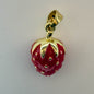 LYVANLICute Strawberry Charm Pendant – Hand‑Painted Enamel DIY Accessory for Bracelets, Necklaces & Earrings – Jewelry Making Supplies