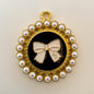LYVANLIDIY Pearl Bow Charm Kit, Gold Letter Alloy Pendants for Keychain, Hair Accessories & Jewelry Making Supplies