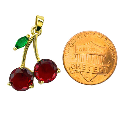 LYVANLICute Cherry Necklace Pendant – Versatile DIY Jewelry Accessory for Earrings or Necklaces – Fashion Trendy Gift