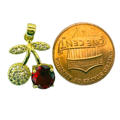 LYVANLICute Cherry Necklace Pendant – Versatile DIY Jewelry Accessory for Earrings or Necklaces – Fashion Trendy Gift