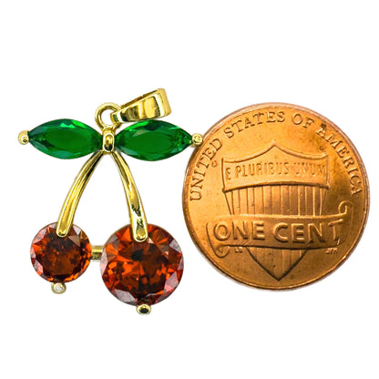 LYVANLICute Cherry Necklace Pendant – Versatile DIY Jewelry Accessory for Earrings or Necklaces – Fashion Trendy Gift