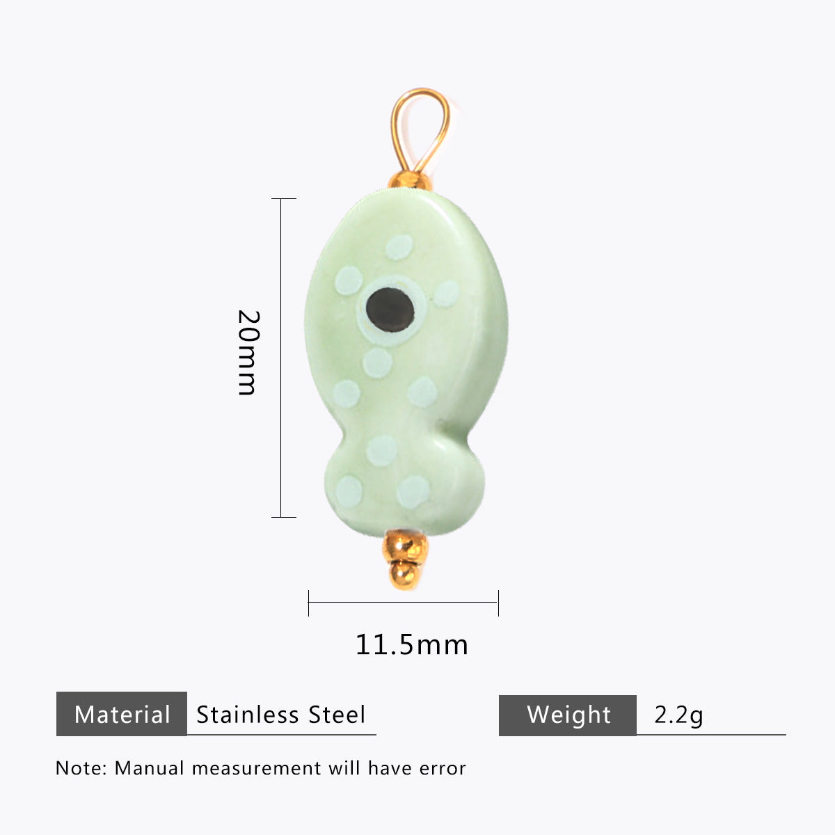 Hand-painted ceramic fish pendants with colorful polka dots are ideal for DIY necklaces, earrings, and jewelry accessories.