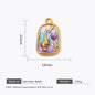 18K Gold Color Stainless Steel and Enamel Oil Drop Cute Marine Element Pendants, DIY Ladies' Necklace Bracelet Wholesale Jewel
