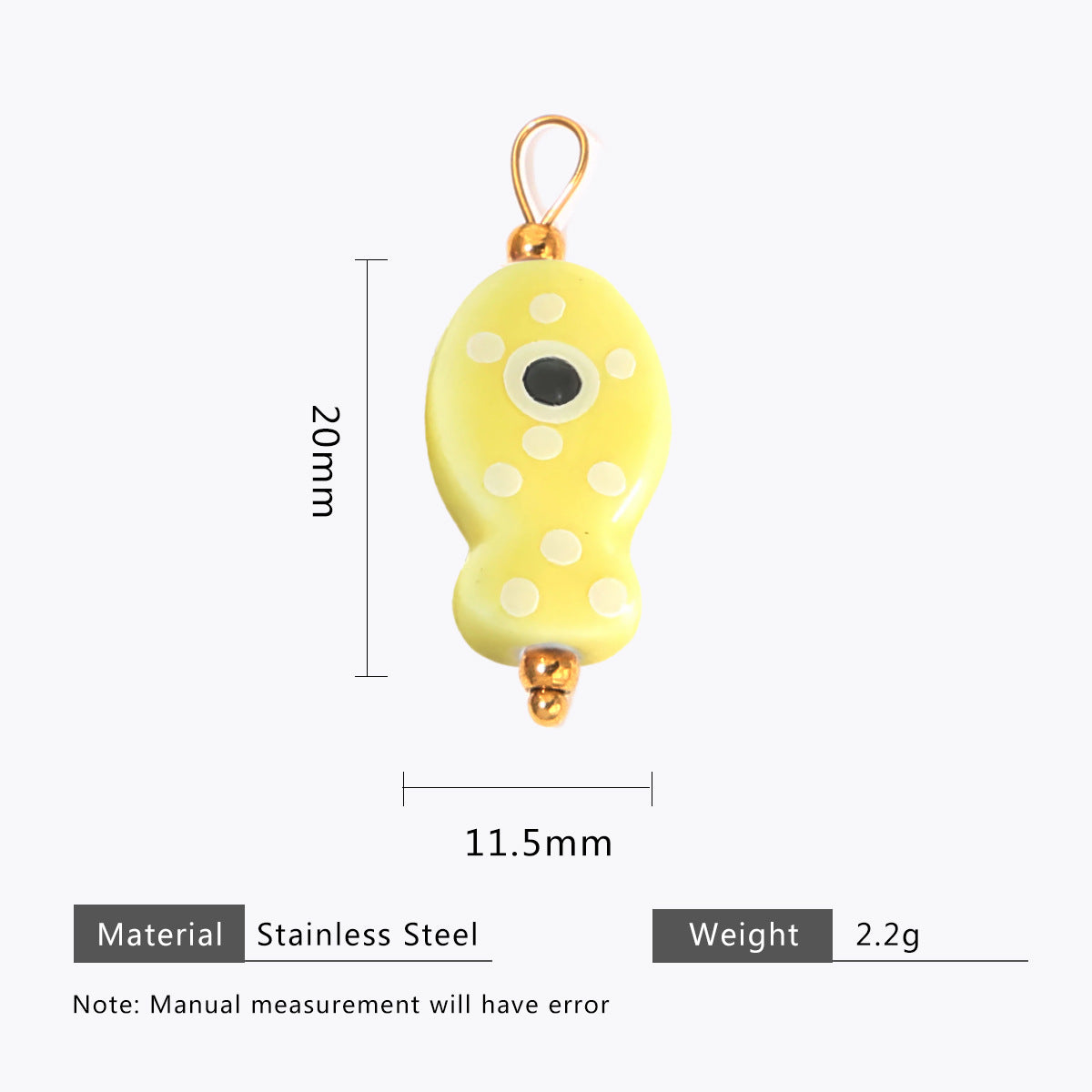 Hand-painted ceramic fish pendants with colorful polka dots are ideal for DIY necklaces, earrings, and jewelry accessories.