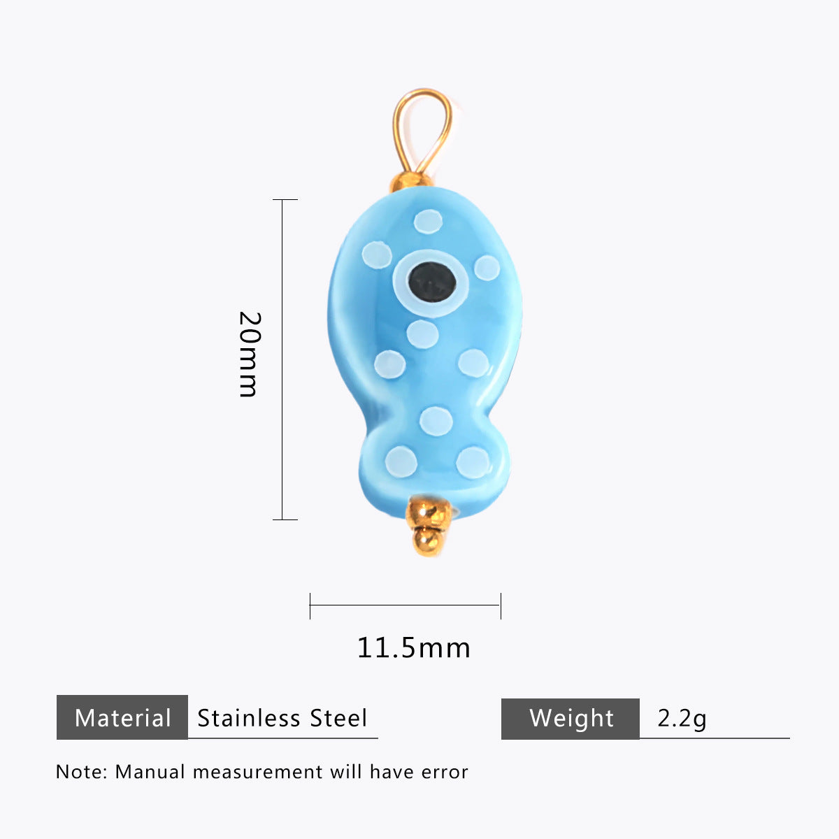 Hand-painted ceramic fish pendants with colorful polka dots are ideal for DIY necklaces, earrings, and jewelry accessories.