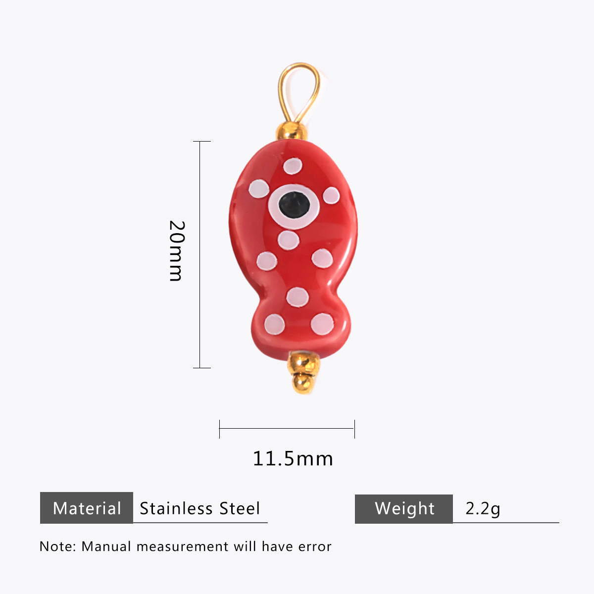 Hand-painted ceramic fish pendants with colorful polka dots are ideal for DIY necklaces, earrings, and jewelry accessories.