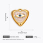 18K Gold Evil Eye Pendant with Palm Heart Enamel DIY Necklace & Bracelet Jewelry Charm