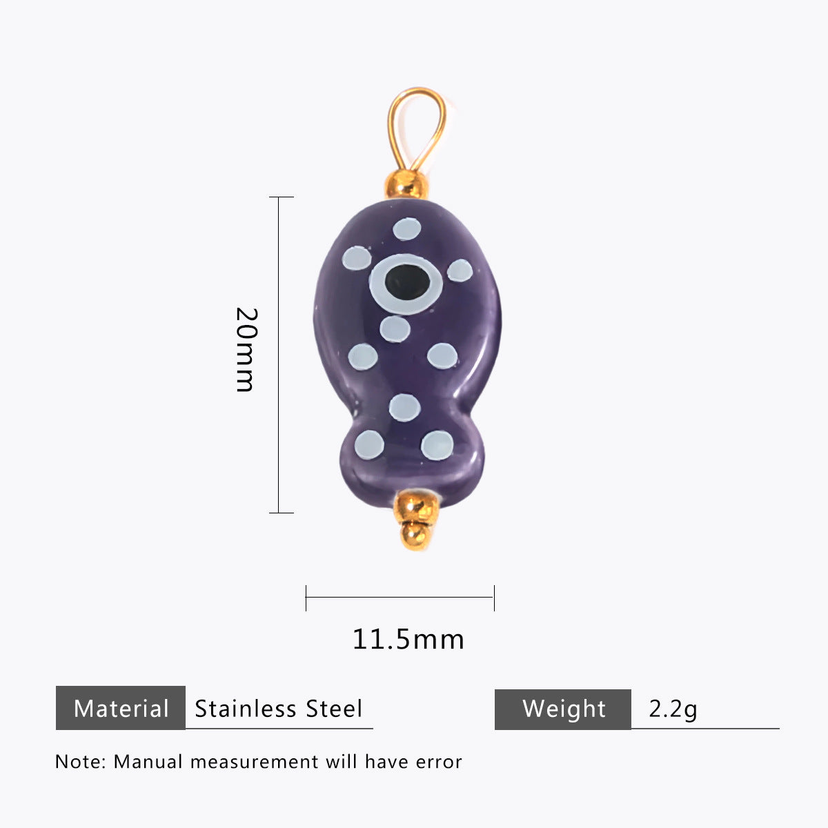 Hand-painted ceramic fish pendants with colorful polka dots are ideal for DIY necklaces, earrings, and jewelry accessories.