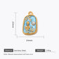 18K Gold Color Stainless Steel and Enamel Oil Drop Cute Marine Element Pendants, DIY Ladies' Necklace Bracelet Wholesale Jewel