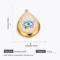 18K Gold Evil Eye Pendant with Palm Heart Enamel DIY Necklace & Bracelet Jewelry Charm