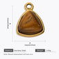 18K Gold Color Stainless Steel Charms Evil Eye Water Drop Sun Cross Natural Stone Tiger Eye Pendant for Jewelry Making