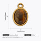 18K Gold Color Stainless Steel Charms Evil Eye Water Drop Sun Cross Natural Stone Tiger Eye Pendant for Jewelry Making