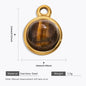 18K Gold Color Stainless Steel Charms Evil Eye Water Drop Sun Cross Natural Stone Tiger Eye Pendant for Jewelry Making