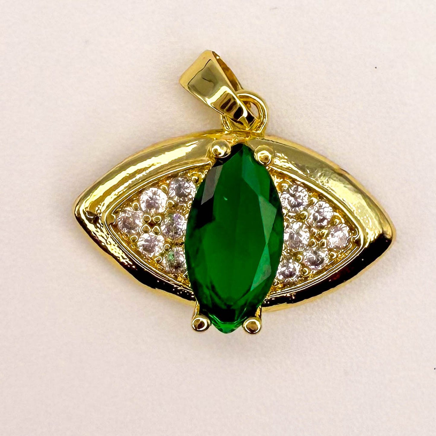 LYVANLICopper Zircon Enamel Sun Devil Eye Religious Pendant Hamsa Hand Heart CZ Round Charms Necklace Making Jewelry