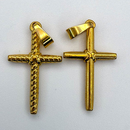 LYVANLIStainless Steel Cross Pendant Necklace Charm – Fashion Titanium Steel Non-Fading DIY Jewelry Accessory