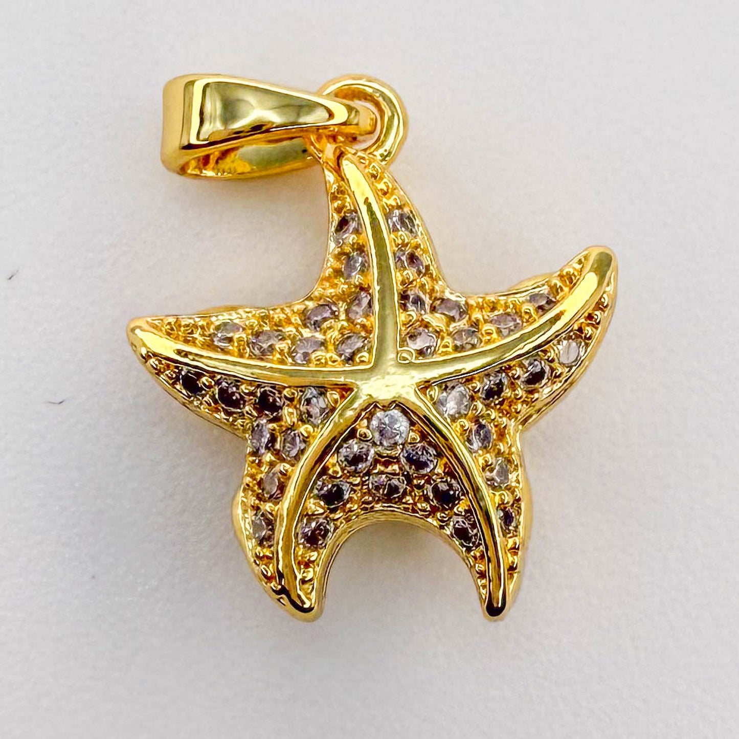 LYVANLI14K Gold Vermeil Starfish Charm & Scallop Pendant, Gold Filled Ocean & Beach Charms for DIY Necklace Jewelry Making
