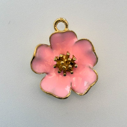 Korean version of DIY jewelry accessories, dripping alloy accessories, small pendants, bracelets, pendants, accessories, hibiscus flowers.
