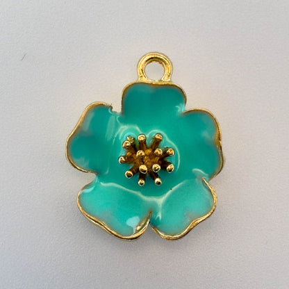 LYVANLIKorean version of DIY jewelry accessories, dripping alloy accessories, small pendants, bracelets, pendants, accessories, hibiscus flowers.