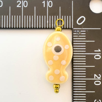 LYVANLIHand-painted ceramic fish pendants with colorful polka dots are ideal for DIY necklaces, earrings, and jewelry accessories.