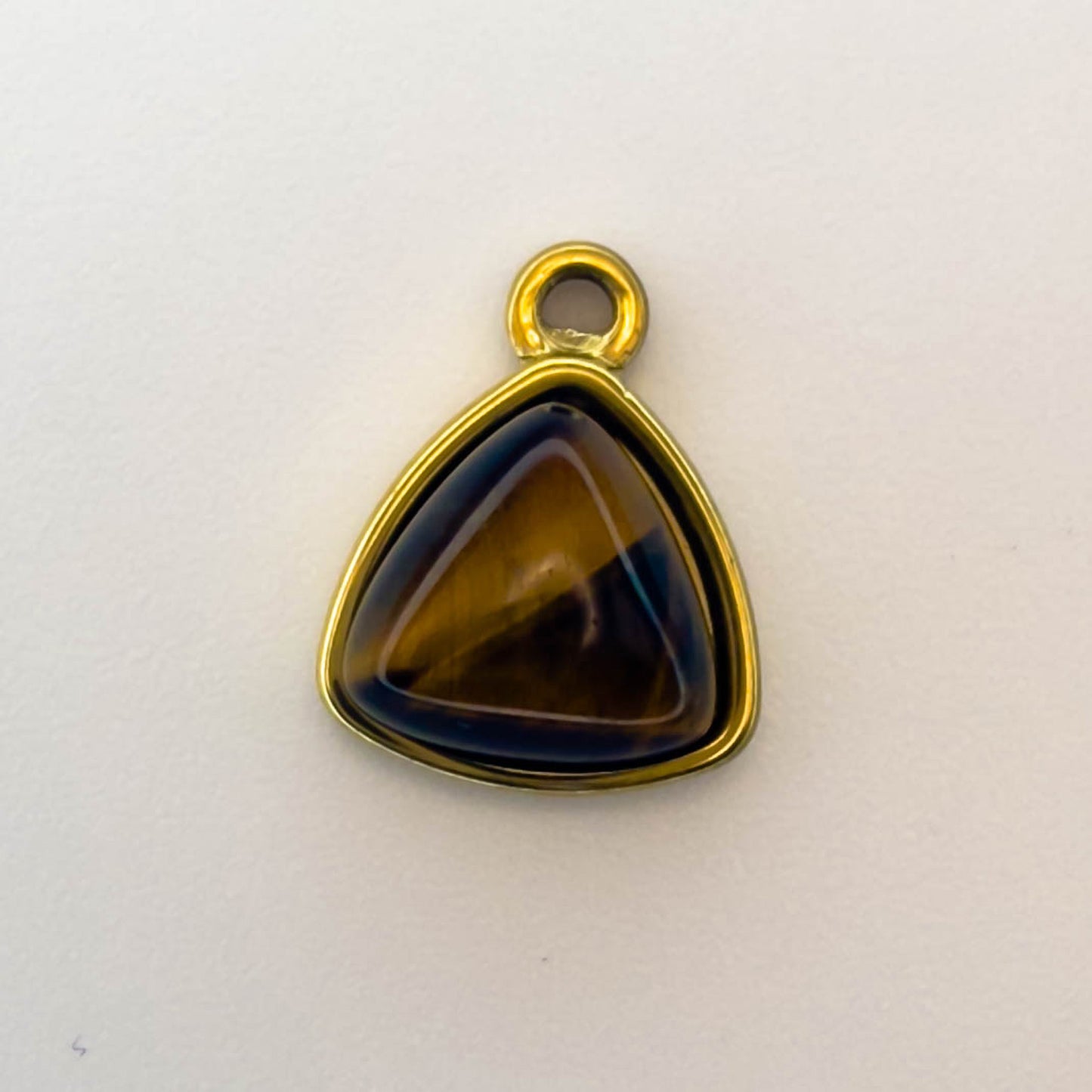 LYVANLI18K Gold Color Stainless Steel Charms Evil Eye Water Drop Sun Cross Natural Stone Tiger Eye Pendant for Jewelry Making