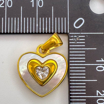 LYVANLI18K Gold Plated Stainless Steel Laser‑Cut Heart Pendant – Durable Heart Charm for Necklaces, Bracelets, and DIY Jewelry Making