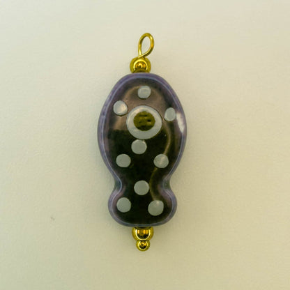 LYVANLIHand-painted ceramic fish pendants with colorful polka dots are ideal for DIY necklaces, earrings, and jewelry accessories.