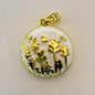 LYVANLIRound Locket Necklace with Oil Painting Design – Photo Pendant Charm for Women, Minimalist Gold Plated Jewelry Accessory